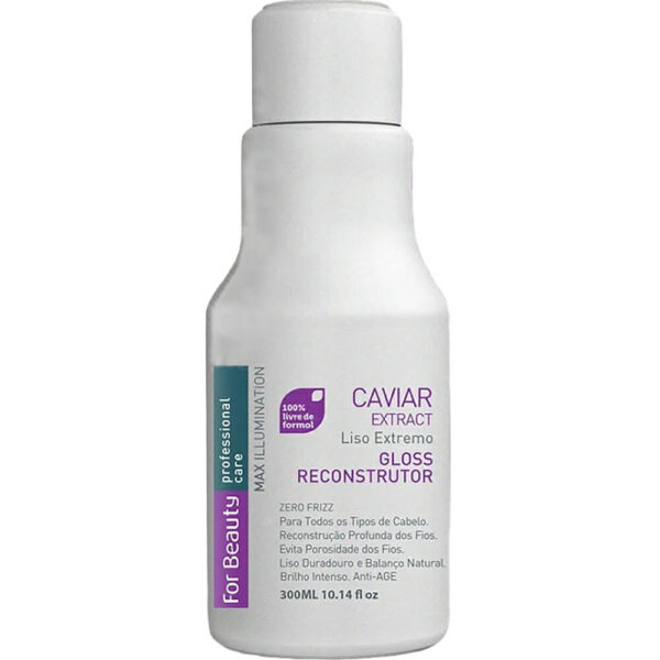 For Beauty Caviar Extract - Escova Progressiva Liso Extremo Sem Formol 300ml