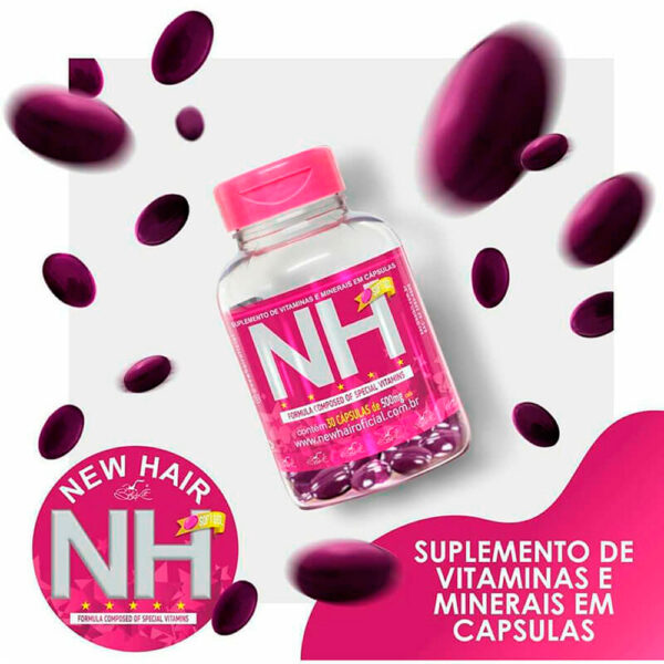 Belkit NH New Hair - Cápsulas Crescimento Capilar Pele Unhas 30 dias - Imagem 2