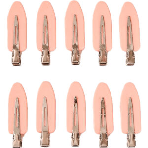 Nobrand - Kit Grampos de Cabelo Reto Sem Dobra Rosa (10 Peças)