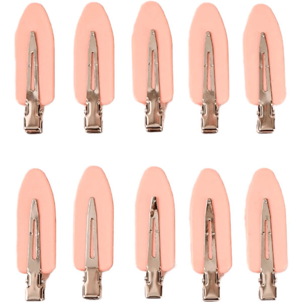 Nobrand - Kit Grampos de Cabelo Reto Sem Dobra Rosa (10 Peças)