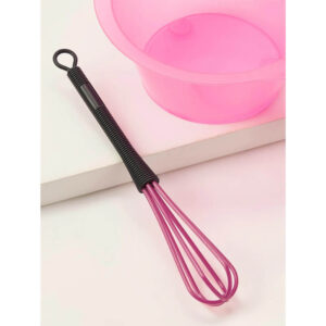 Nobrand - Kit Cumbuca e Fouet Misturador Aplicação de Cremes Rosa (2 Produtos)