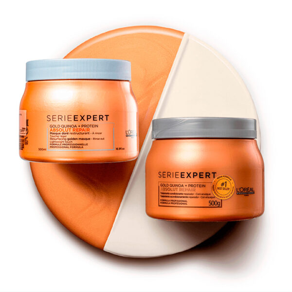 L'Oréal Professionnel Absolut Repair Gold Quinoa + Protein - Máscara Golden Lightweight 500g - Imagem 4