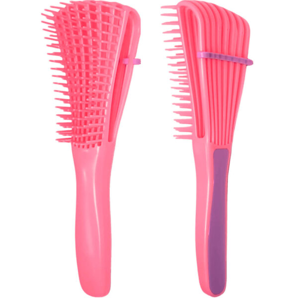Nobrand - Escova Polvo Desembaraçante Cerdas Ajustáveis Rosa com Lilás