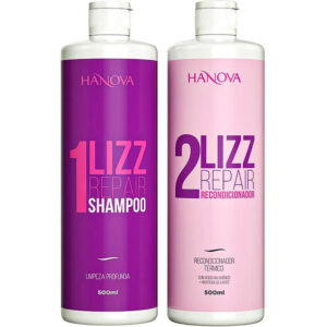 Hanova Lizz Repair - Kit Escova Progressiva Sem Formol 2x 500ml