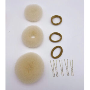 Nobrand - Kit Acessórios para Coque Rosquinha Bege (30 Peças)