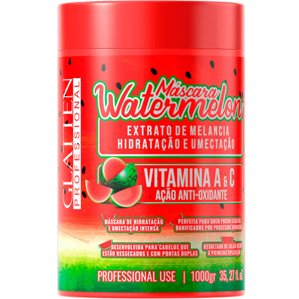 Glatten Watermelon - Máscara Extrato de Melancia Hidratação e Umectação 1kg