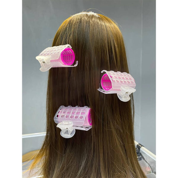 Nobrand - Kit Bobes de Cabelo com Velcro e Presilha Rosa (3 Peças) - Imagem 4