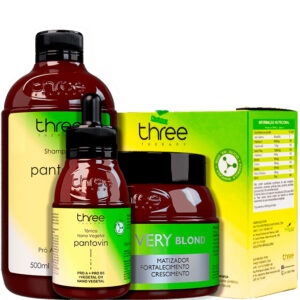 Three Therapy Pantovin - Kit de Crescimento Very Blond Completo (4 Produtos)