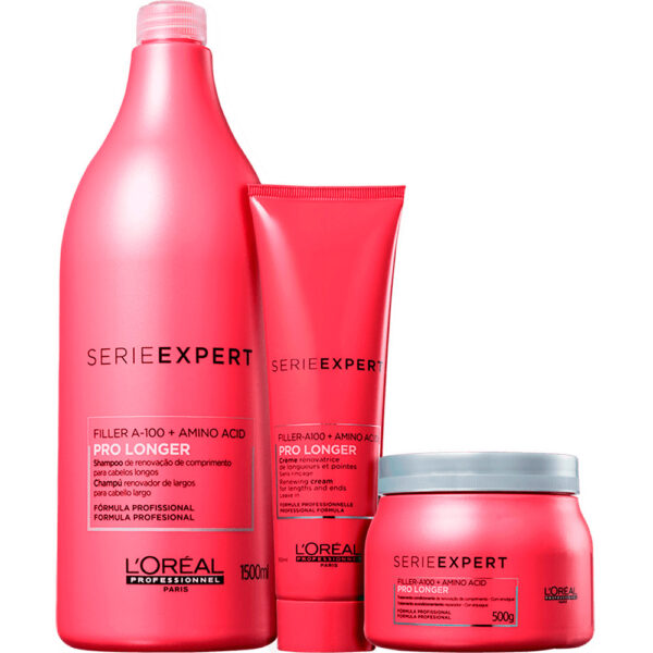 L'Oréal Professionnel Pro Longer - Kit Preenchimento de Pontas Cabelos Grossos Fracionado (3 Produtos)