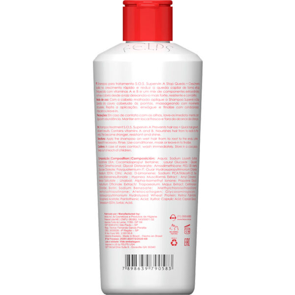 Felps SOS - Shampoo Supervin A Stop Queda Crescimento 250ml - Imagem 2