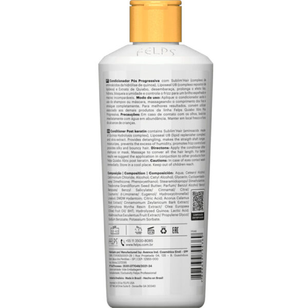 Felps XBTX Quiabo - Condicionador Pós Progressiva 250ml - Imagem 2