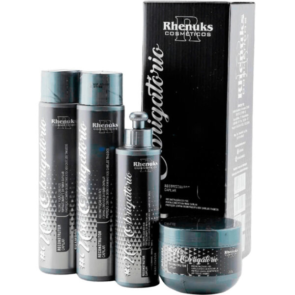 Rhenuks Uso Obrigatório - Kit Reconstrutor Capilar Tratamento Intensivo (4 Produtos)