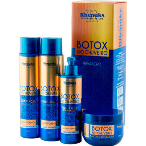 Rhenuks Botox de Chuveiro - Kit Reparação e Realinhamento dos Fios Sem Formol (4 Produtos)