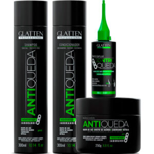 Glatten Antiqueda - Kit Stop Queda Jaborandi Completo (4 Produtos)