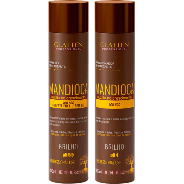 Glatten Mandioca - Kit Auxílio no Crescimento Manutenção (2 Produtos)