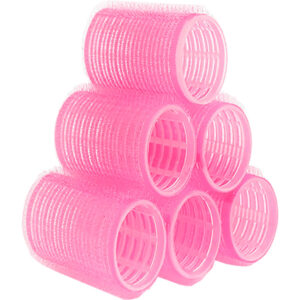 Nobrand - Kit Bobes de Cabelo com Velcro Rosa (6 Peças)