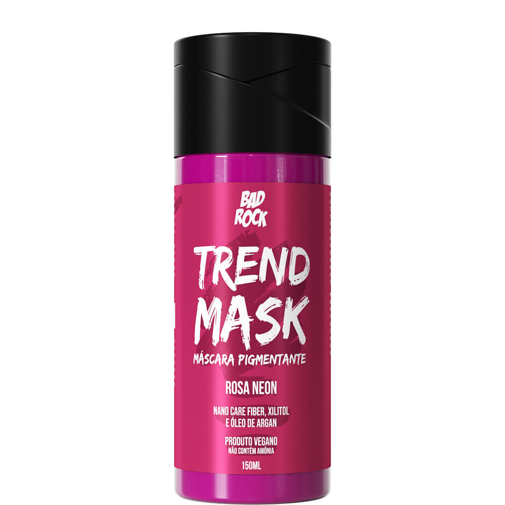 Bad Rock Trend Mask - Máscara Pigmentante Vegana Rosa Neon 150ml