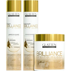 Glatten Brilliance - Kit Cronograma Capilar Efeito Gloss Trio (3 Produtos)