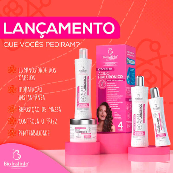 Bio Instinto Ácido Hialurônico - Kit Preenchimento Capilar (4 Produtos) - Imagem 2