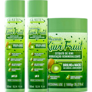 Glatten Kiwi Fruit - Kit Hidratação Remineralizante Trio (3 Produtos)