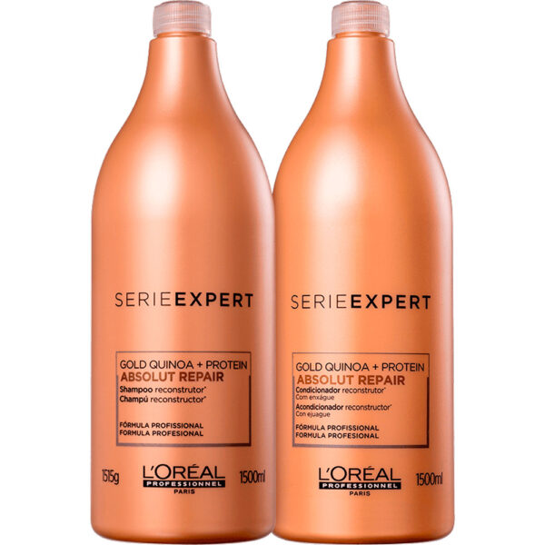 L'Oréal Professionnel Absolut Repair Gold Quinoa + Protein - Kit de Reconstrução Duo Salão (2 Produtos)