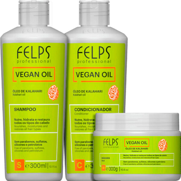 Felps Vegan Oil - Kit Óleo de Kalahari Trio (3 Produtos)