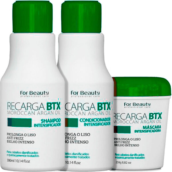 For Beauty Recarga BTX - Kit Intensificador de Liso Trio (3 Produtos)