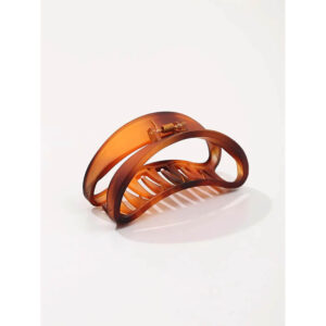 Nobrand - Presilha Piranha de Cabelo Meia Lua Vazada Marrom Degradê