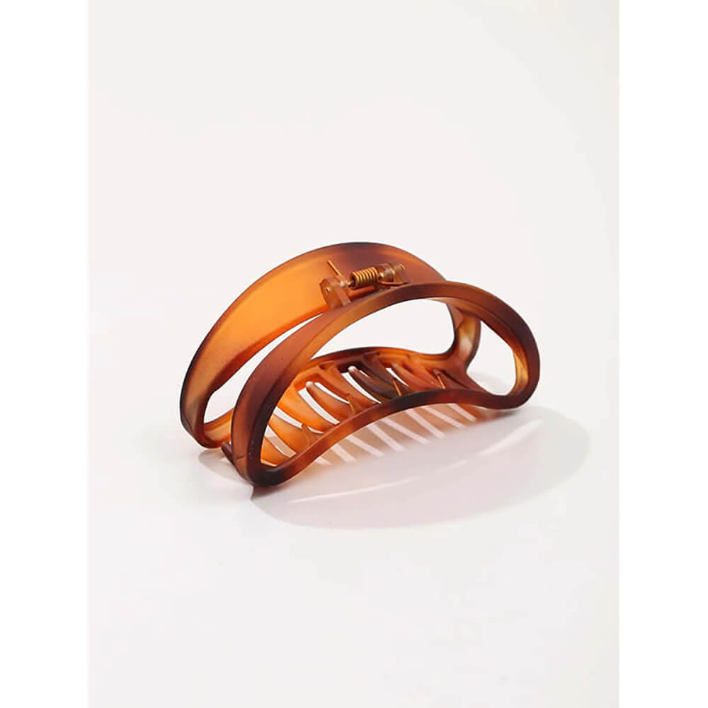 Nobrand - Presilha Piranha de Cabelo Meia Lua Vazada Marrom Degradê - Imagem 3