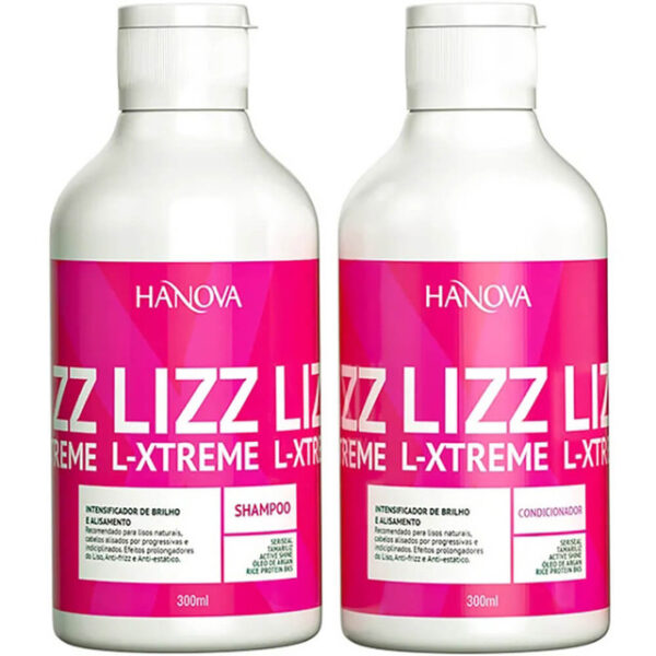 Hanova Lizz L-Xtreme - Kit Intensificador de Brilho e Liso Duo (2 Produtos)