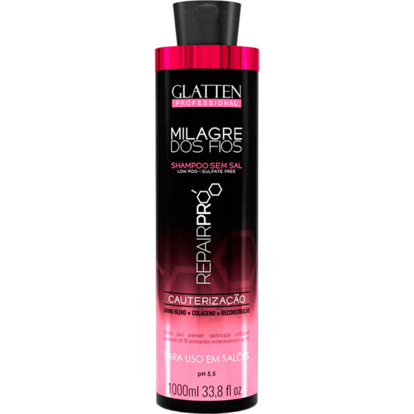 Glatten Milagre dos Fios RepairPro - Shampoo Cauterização 1L