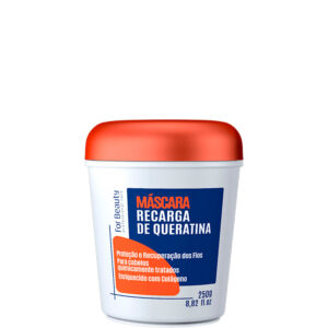 For Beauty Recarga de Queratina - Máscara Pós Química com Colágeno 250g